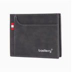 UrbanPilot Executive Wallet - Modern Canvas Men’s Bifold Leather Travel Wallet