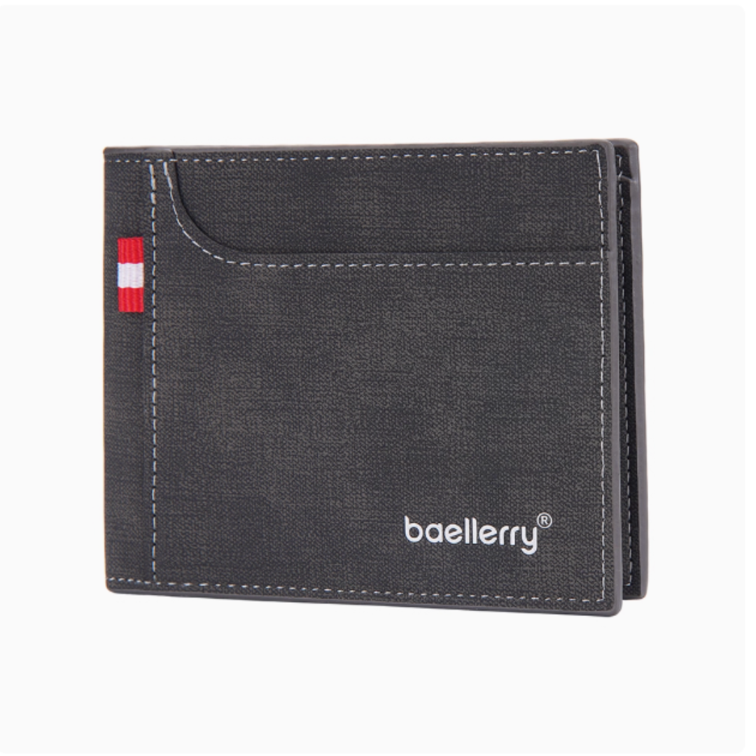 UrbanPilot Executive Wallet - Modern Canvas Men’s Bifold Leather Travel Wallet