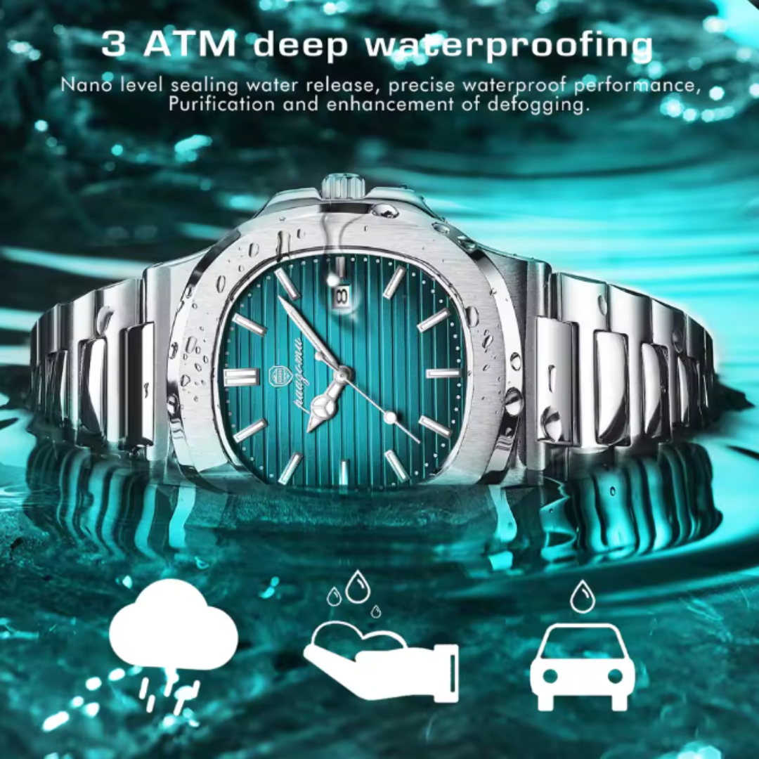 Vertex Executive Chronograph - 2025 Vertex Series Quartz Chronograph Men’s 3ATM Waterproof Stainless-Steel Business Watch