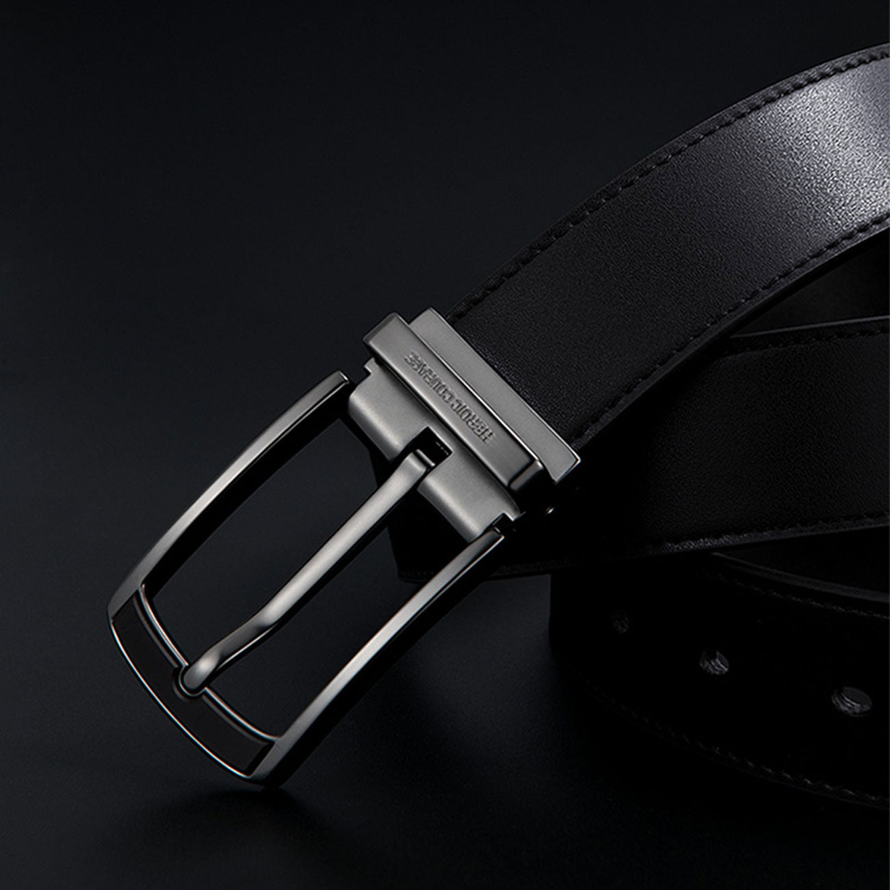 SuitLock Signature - Men’s 2025 Genuine Leather Pin-Buckle Belt – Classic Business Suit