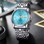 BlueDiamond DayDate - Elegance Day-Date Stainless Steel Watch