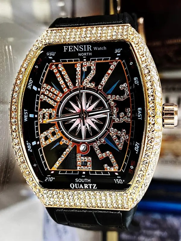 Luxury Rhinestone Decorated Quartz Watch