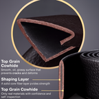 Premium Buckle Belt - 2025 Men’s Genuine Cowhide Leather Belt with Automatic Buckle – Sleek Business & Casual Style
