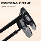 Urban Retro Metal Shades - Retro Metal Square Half-Frame Sunglasses with Stud Accents