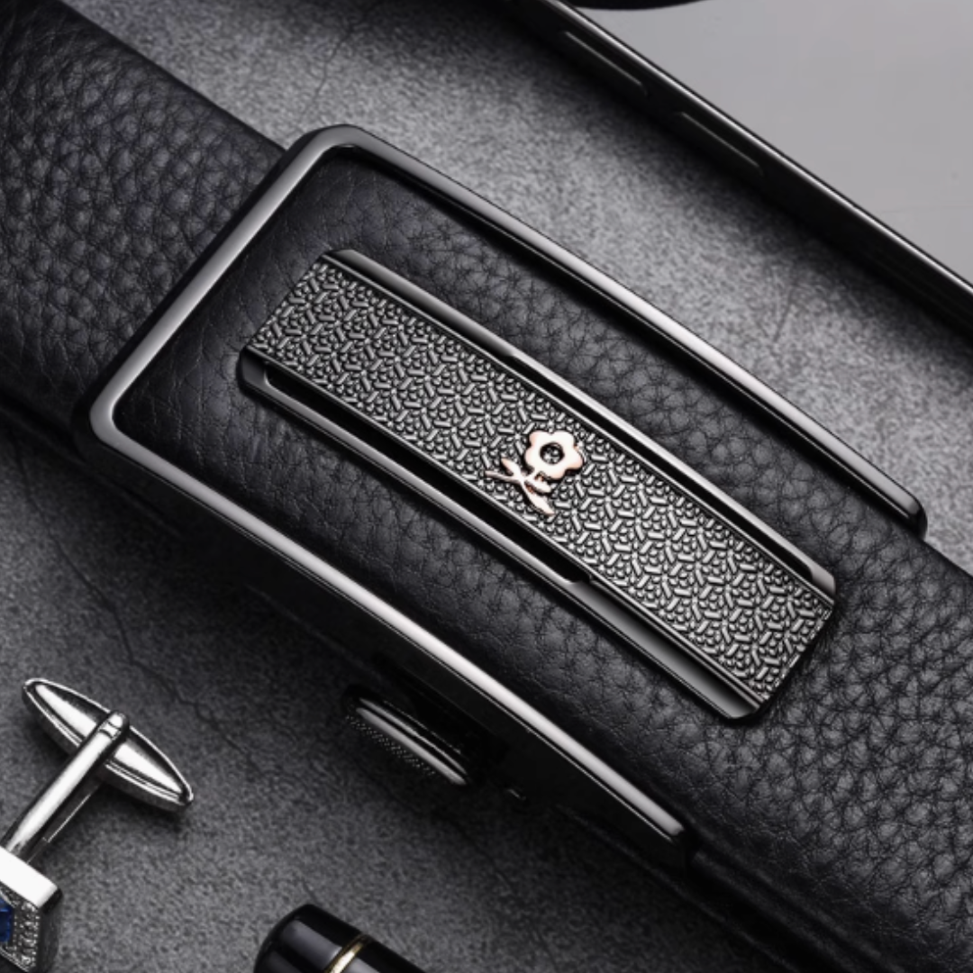 Executive Ratchet Belt - Montagut Executive Ratchet Belt – Full-Grain Cowhide Automatic Buckle