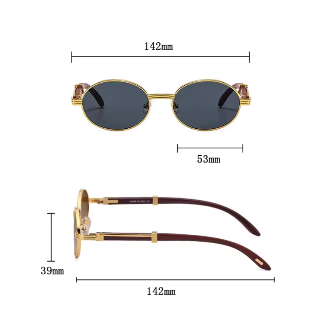 Woodland Aura Ovals - TimberOval Unisex Designer Wooden Sunglasses