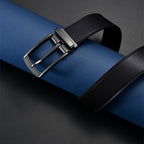 SuitLock Signature - Men’s 2025 Genuine Leather Pin-Buckle Belt – Classic Business Suit