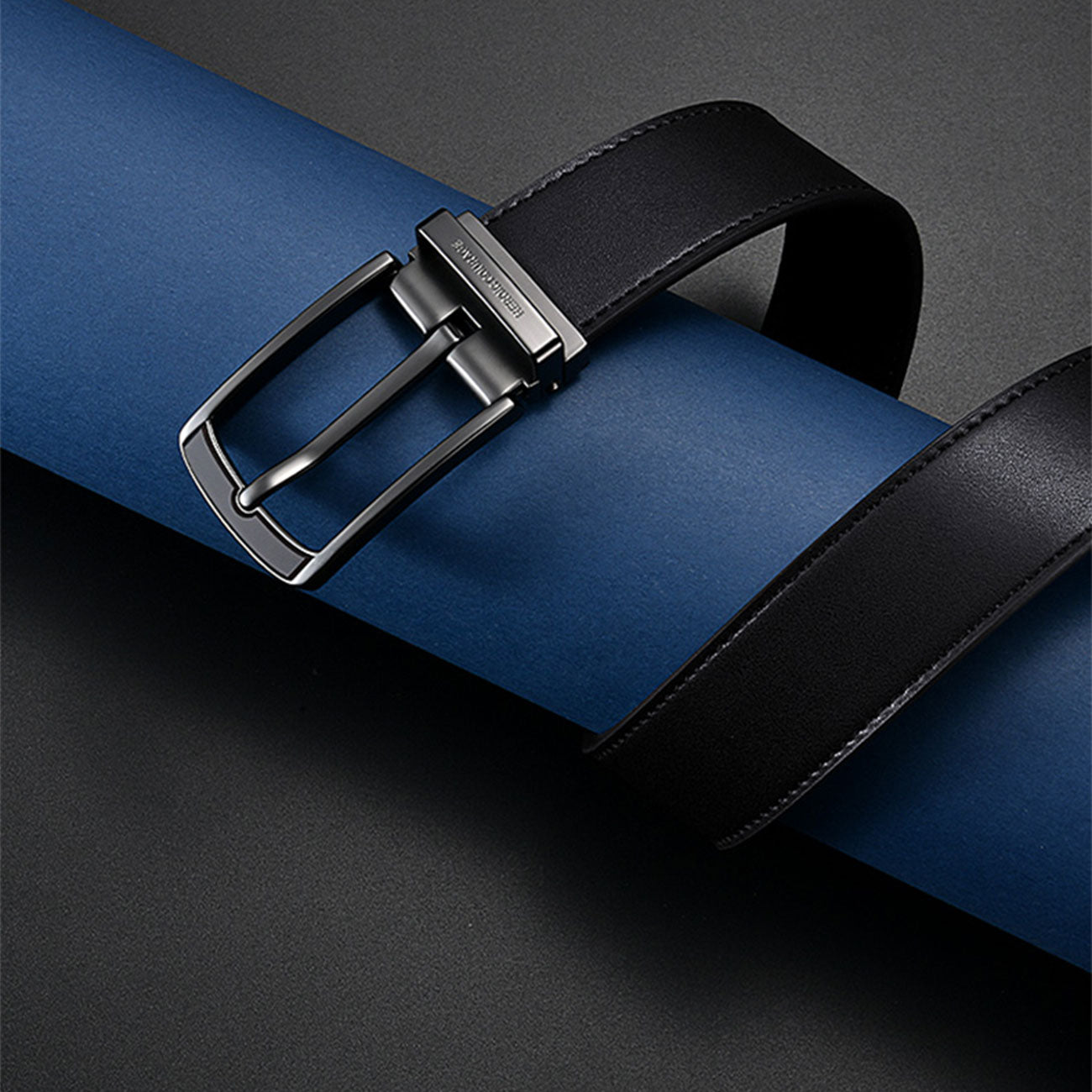 SuitLock Signature - Men’s 2025 Genuine Leather Pin-Buckle Belt – Classic Business Suit