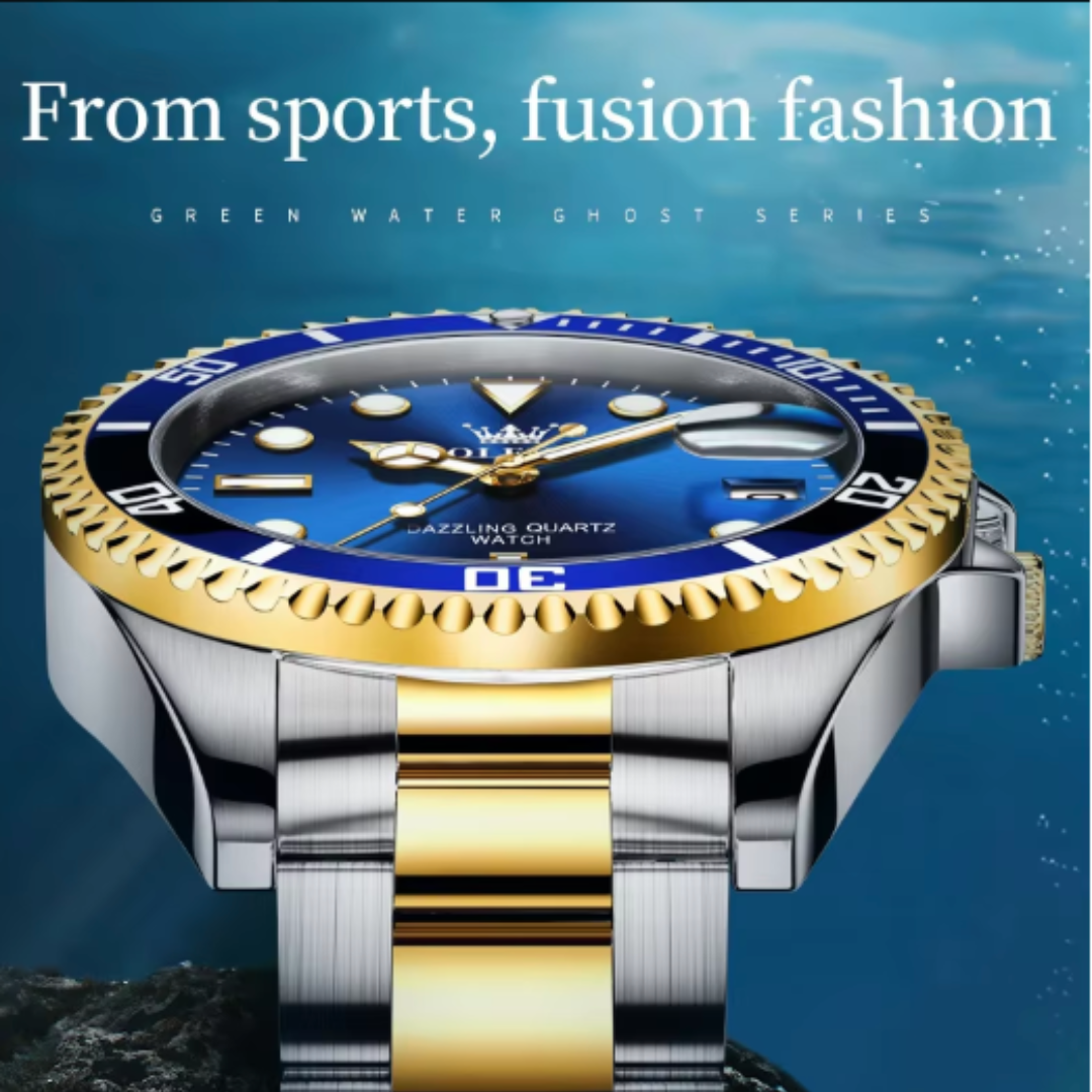 EliteSport - Automatic Date Quartz Men’s Waterproof Chronograph Watch