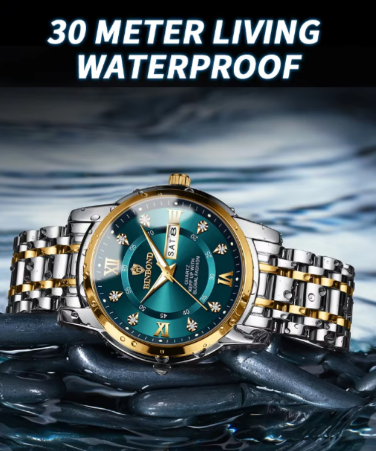 ApexSport Elite Diver - Men’s Luxury 3ATM Waterproof Quartz Date Watch
