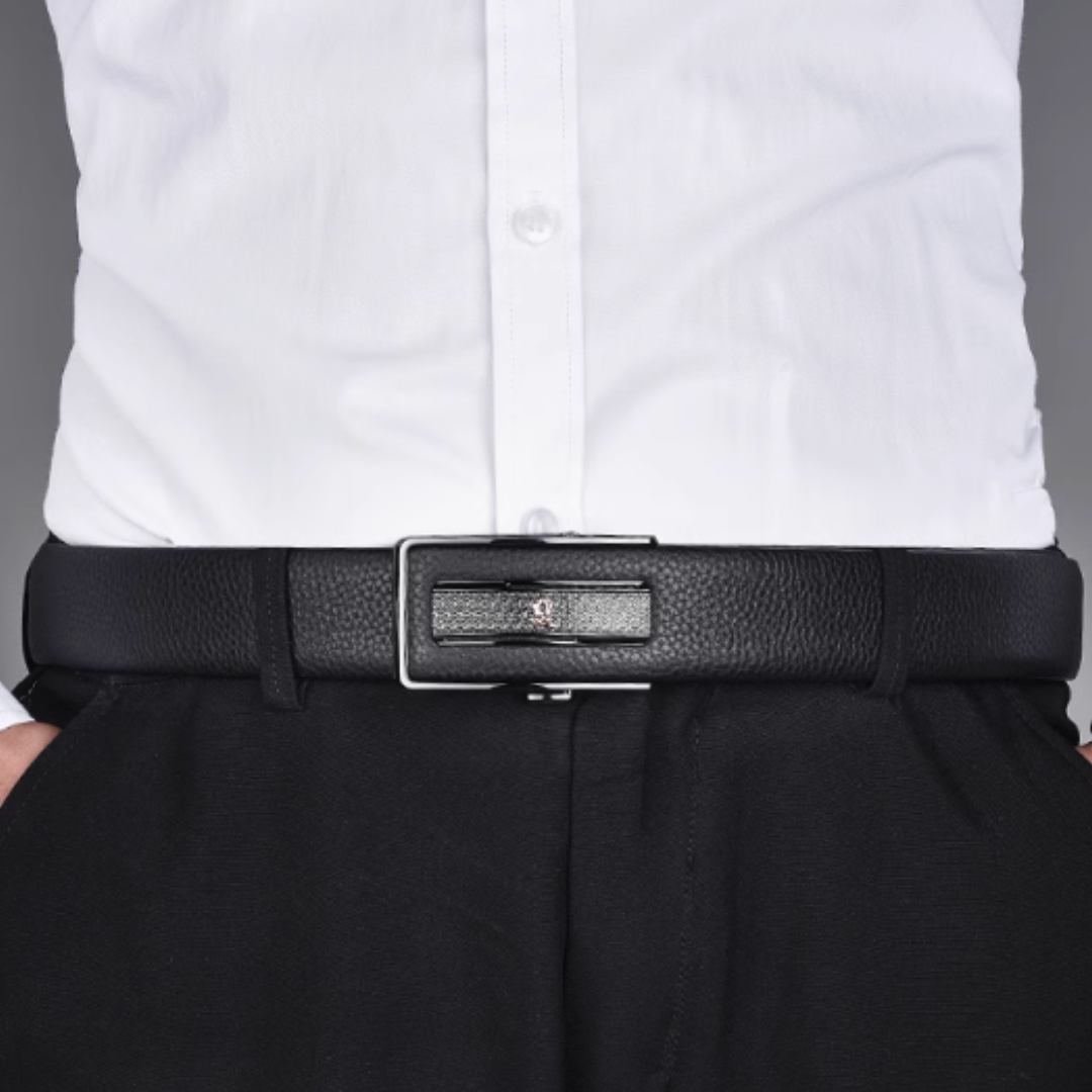 Executive Ratchet Belt - Montagut Executive Ratchet Belt – Full-Grain Cowhide Automatic Buckle