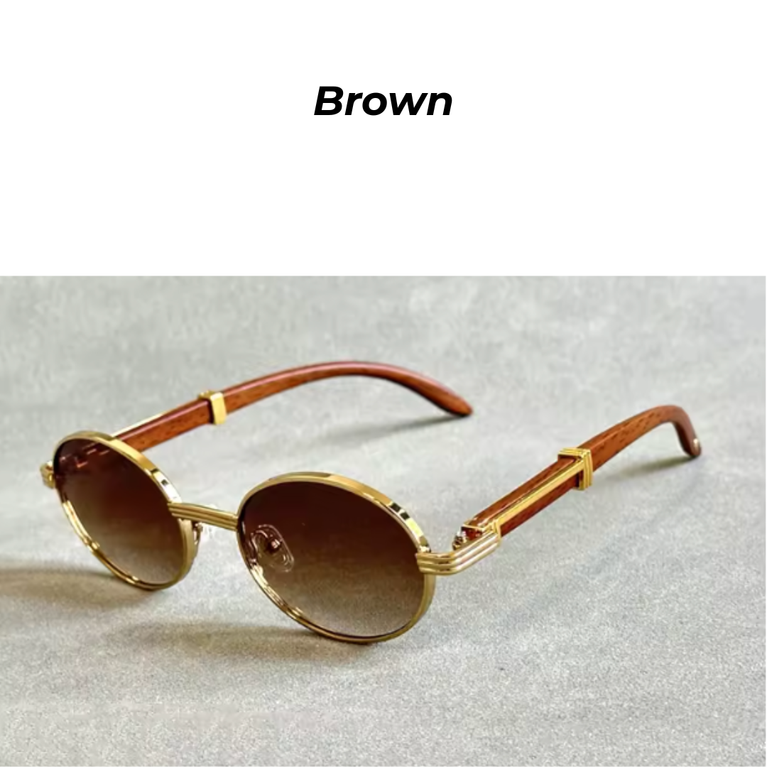Woodland Aura Ovals - TimberOval Unisex Designer Wooden Sunglasses