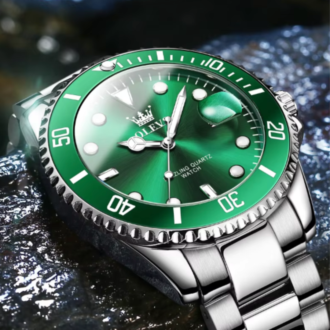 EliteSport - Automatic Date Quartz Men’s Waterproof Chronograph Watch
