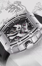 Mark Fairwhale Great Wall Edition – Men's Skeleton Automatic Watch with Architectural Detailing