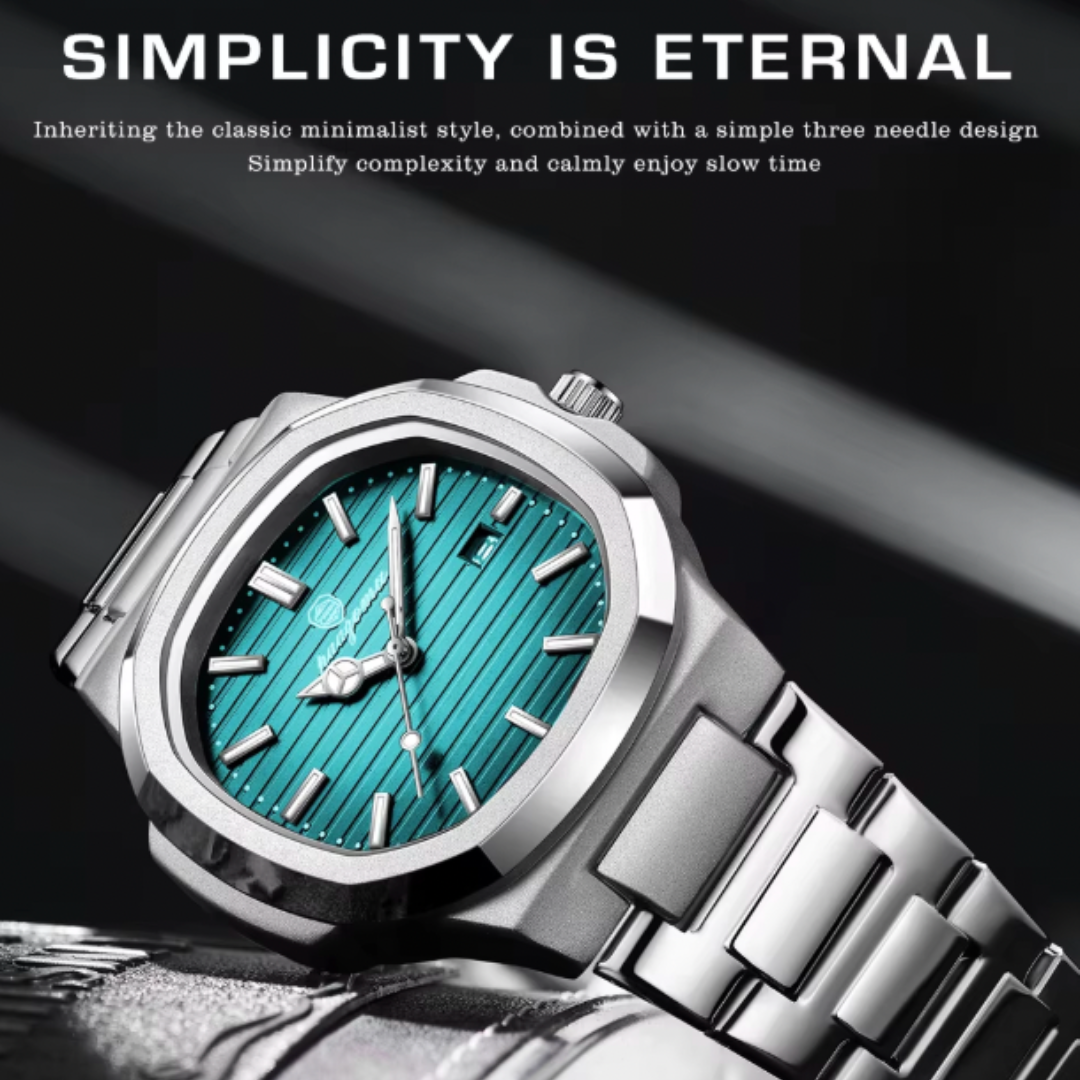 Vertex Executive Chronograph - 2025 Vertex Series Quartz Chronograph Men’s 3ATM Waterproof Stainless-Steel Business Watch