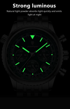 Sentinel Tactical Chronograph - Sentinel Tactical Chronograph – Men’s Military Quartz Watch, 3ATM Waterproof, Luminous Date, Stainless-Steel