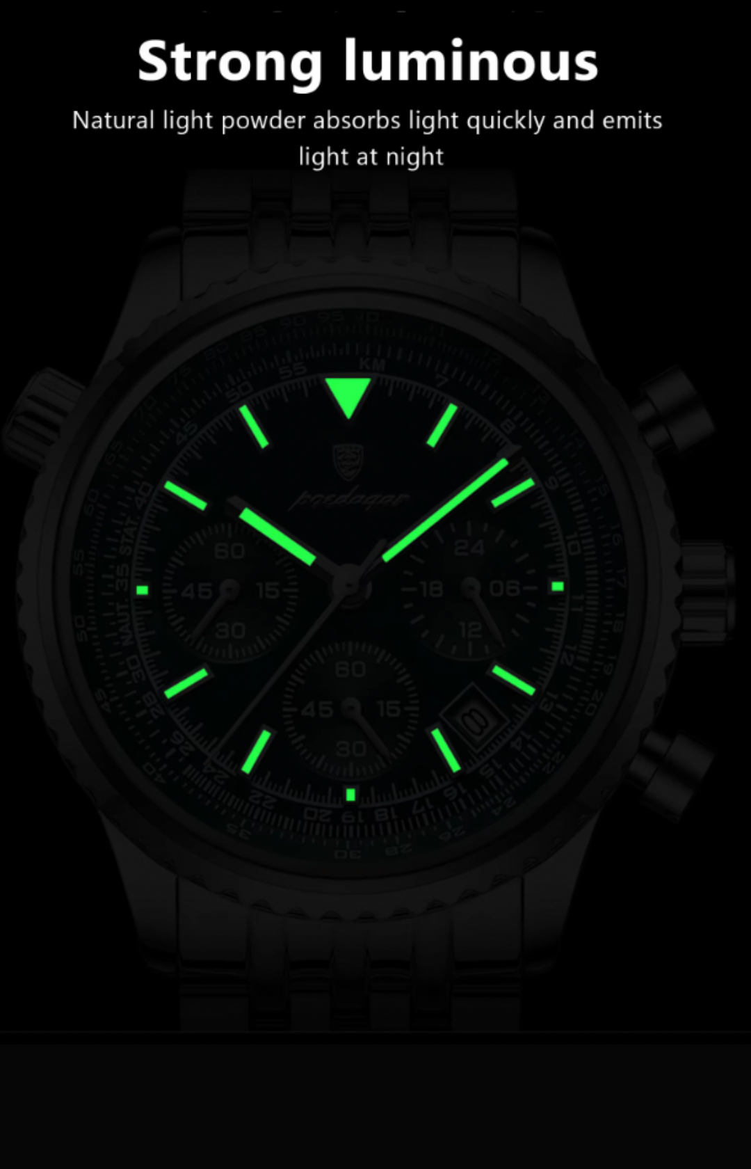 Sentinel Tactical Chronograph - Sentinel Tactical Chronograph – Men’s Military Quartz Watch, 3ATM Waterproof, Luminous Date, Stainless-Steel