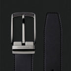 SuitLock Signature - Men’s 2025 Genuine Leather Pin-Buckle Belt – Classic Business Suit