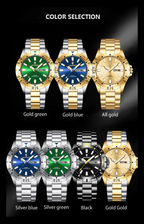 Aegis WeekMaster – Men’s Military Quartz Watch, 5 ATM Waterproof with Luminous Hands, Date & Week Display, Stainless-Steel Strap