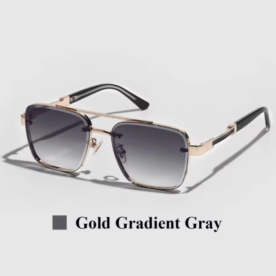Premium Pilot Gradient Shades - Luxury Gradient Square Pilot Sunglasses with Metal Frame