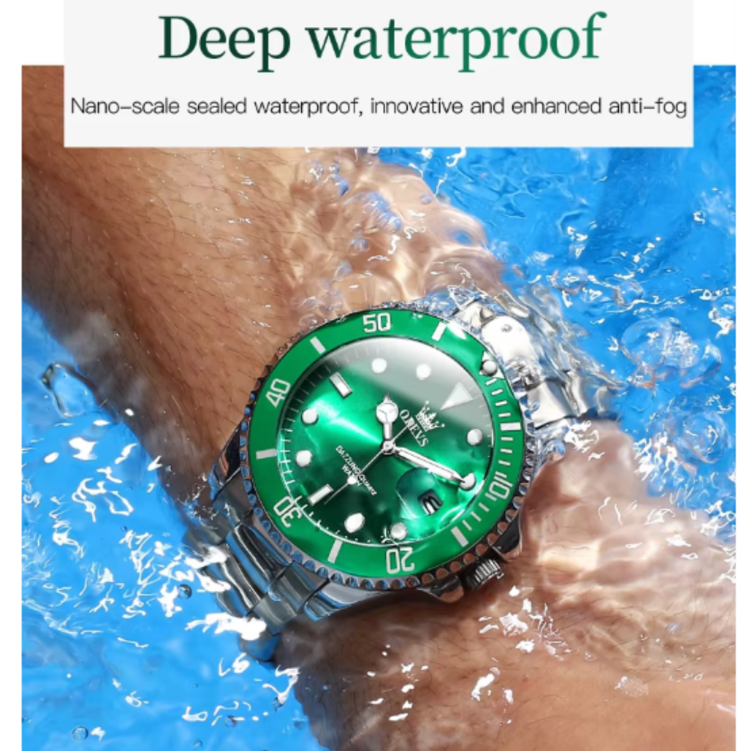 EliteSport - Automatic Date Quartz Men’s Waterproof Chronograph Watch