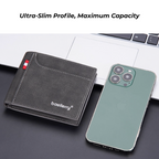 UrbanPilot Executive Wallet - Modern Canvas Men’s Bifold Leather Travel Wallet