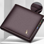 Kangaroo EliteSlim Wallet - 2025 Premium Top-Grain Cowhide Leather Men’s Slim Bifold Wallet with Integrated Multi-Card Holder