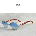 Woodland Aura Ovals - TimberOval Unisex Designer Wooden Sunglasses