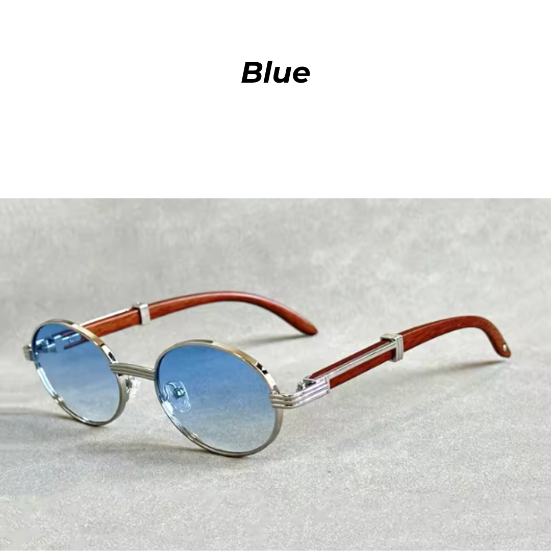 Woodland Aura Ovals - TimberOval Unisex Designer Wooden Sunglasses