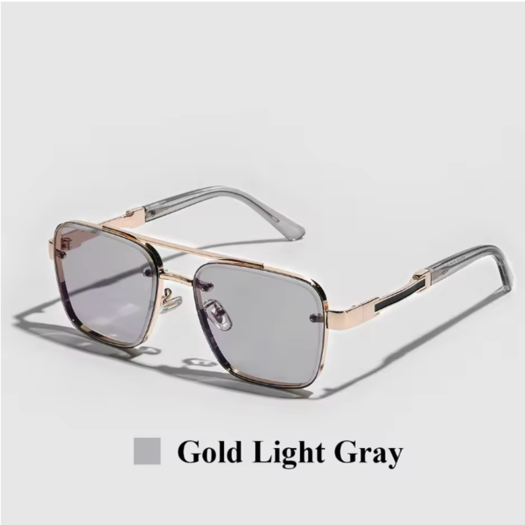 Premium Pilot Gradient Shades - Luxury Gradient Square Pilot Sunglasses with Metal Frame