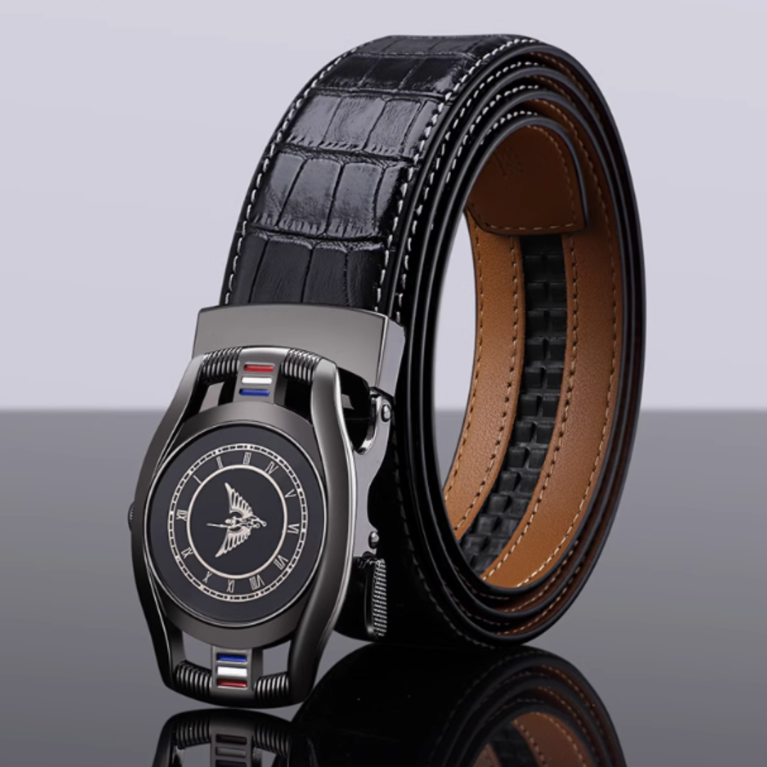 CrownLock Classic - King Paul Pure Cowhide Automatic Buckle Belt – Sleek All-Match Minimalist