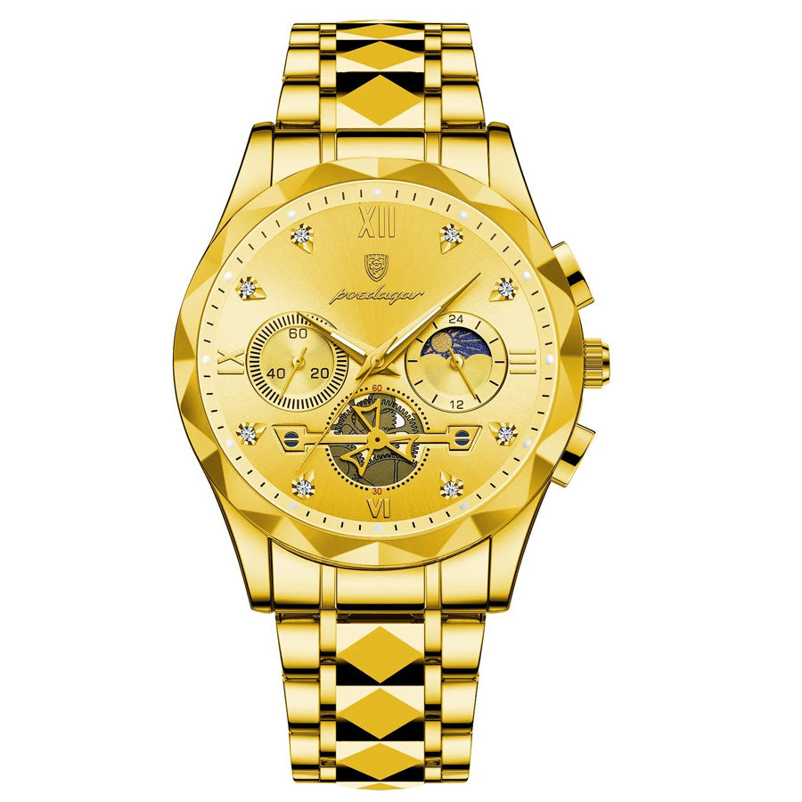 Aeterna Tempus - CylaLuxe Luxury Men's Automatic Watch Gold & Silver