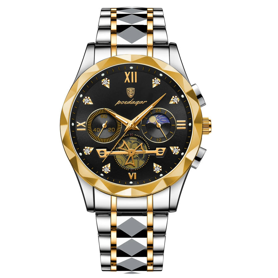 Aeterna Tempus - CylaLuxe Luxury Men's Automatic Watch Gold & Silver