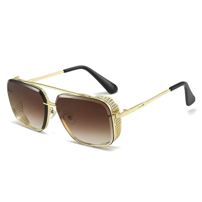 New Punk Style Metal Mesh Edge Retro Sunglasses