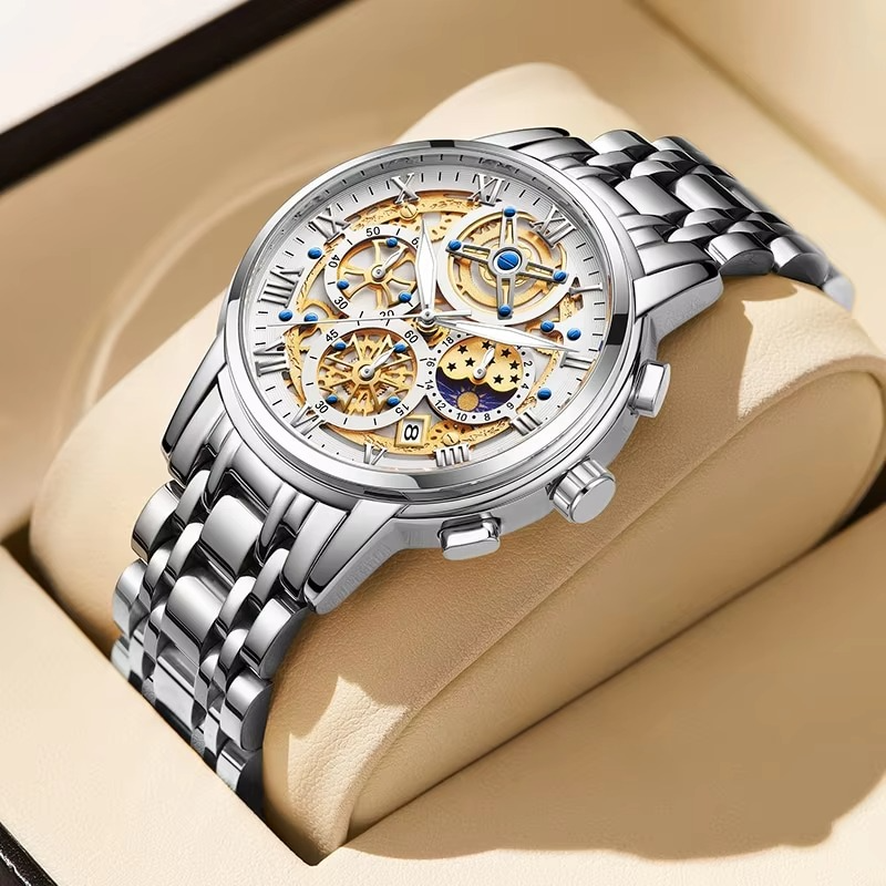 LIGE Watch - Waterproof Chronograph Wristwatch For Men