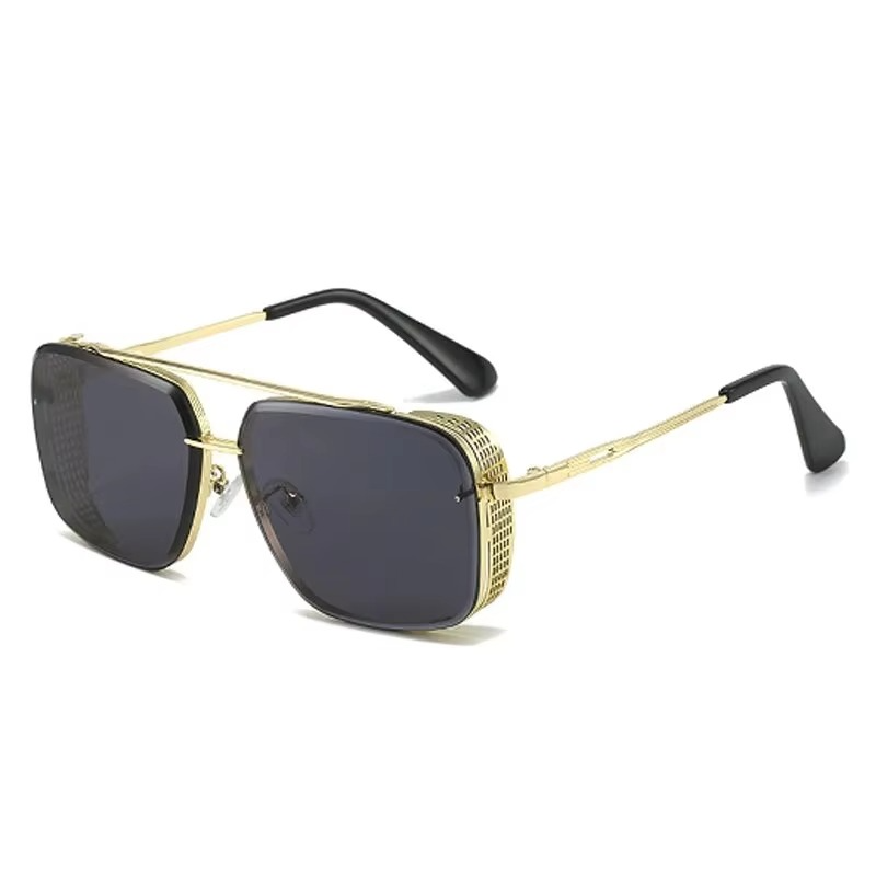 New Punk Style Metal Mesh Edge Retro Sunglasses
