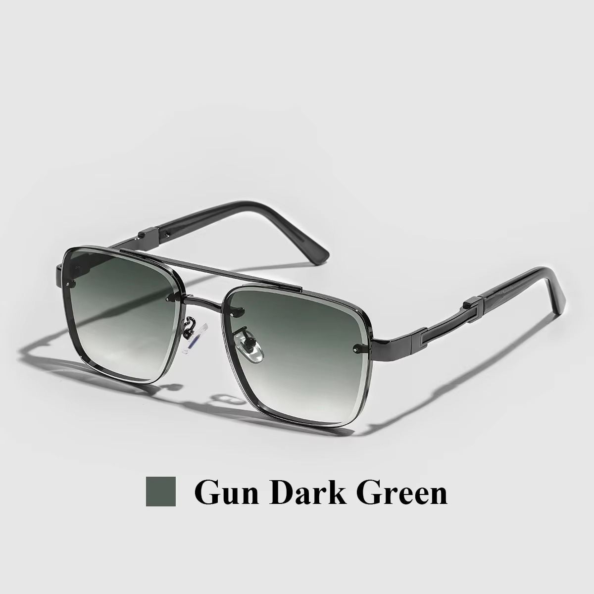 Luxury Shades UV400 Rectangle Pilot Sun Glasses for Men
