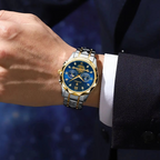 Luminous Chronograph Wristwatch Stainless Steel Quartz For Men