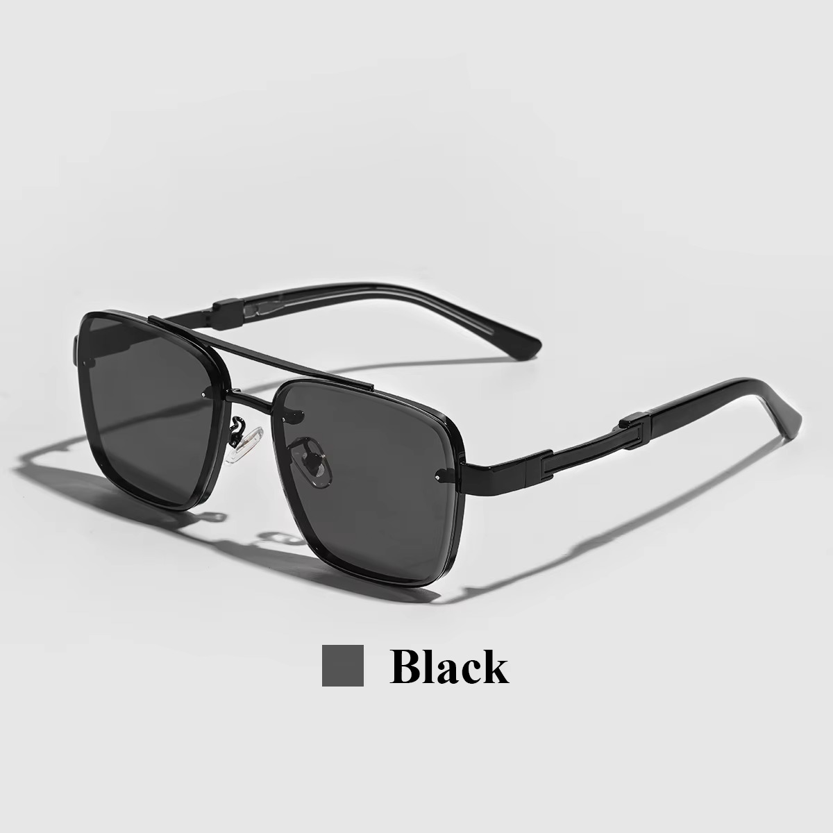 Luxury Shades UV400 Rectangle Pilot Sun Glasses for Men