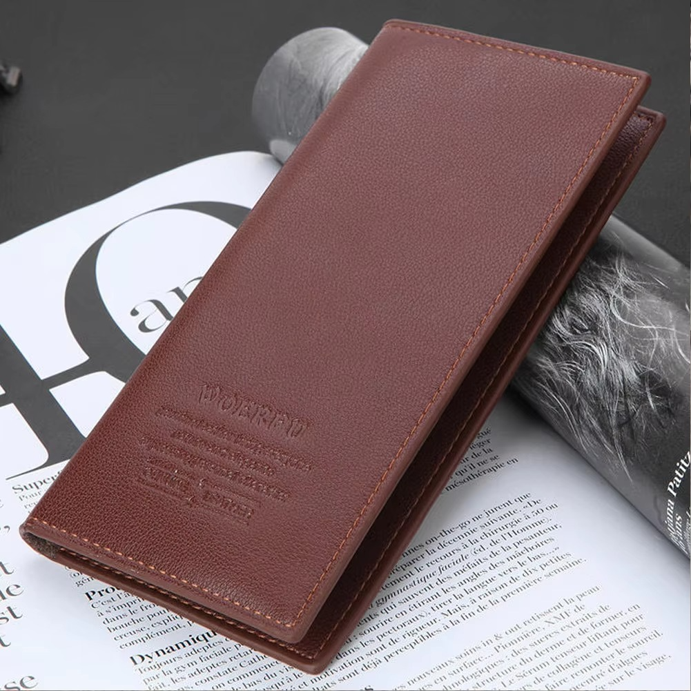Soft PU Leather Long Wallet With Multiple Card Slots Classic Design