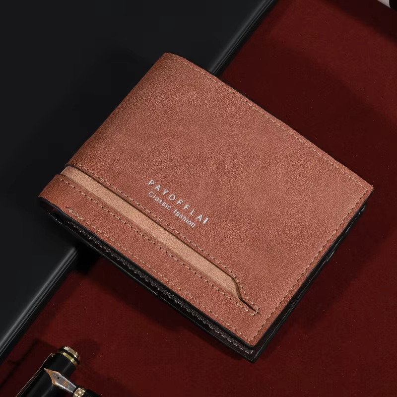 Men's Fashion Business Short Wallet with Zipper Coin Pocket