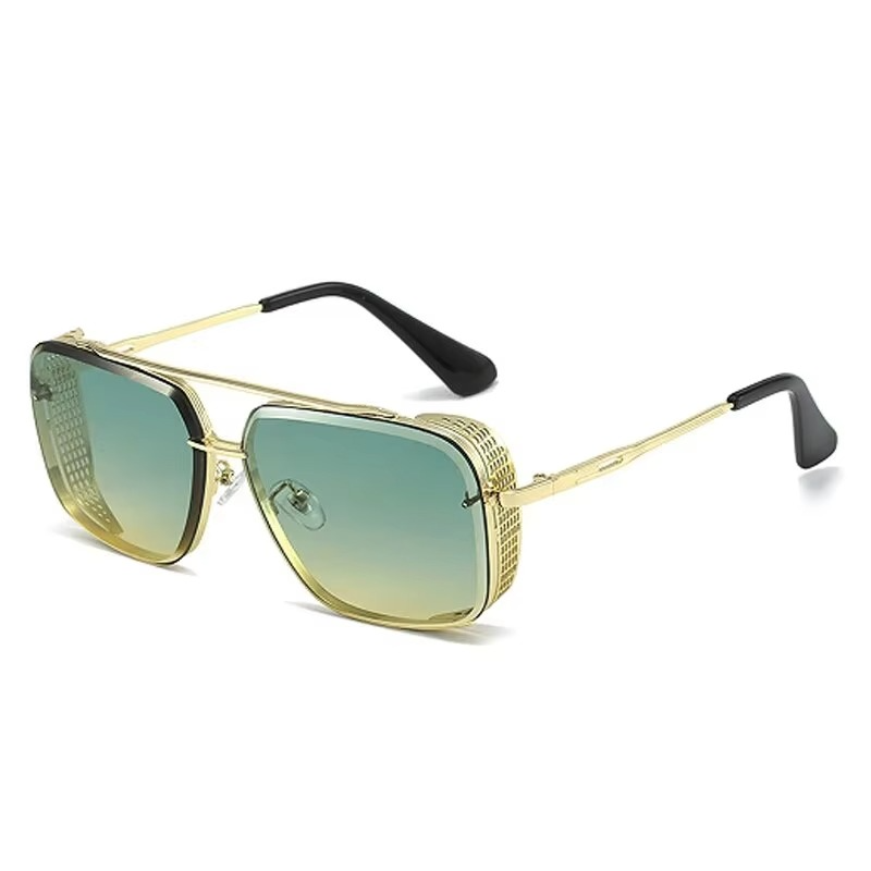 New Punk Style Metal Mesh Edge Retro Sunglasses