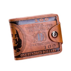 Men's Wallets With 100 US Dollar Pattern