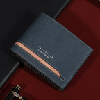 Men's Fashion Business Short Wallet with Zipper Coin Pocket