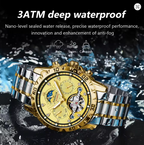 Titan Chrono X - CylaLuxe Luxury Men's Chronograph Watch Gold & Silver