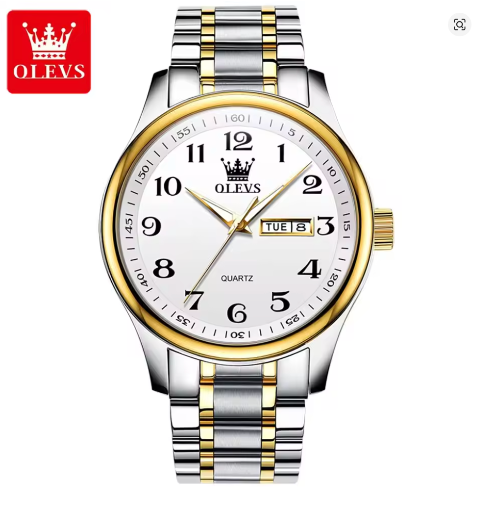 Crownline - Men's Luxury Watch with Stainless Steel Build, Date Display & Chronograph Features