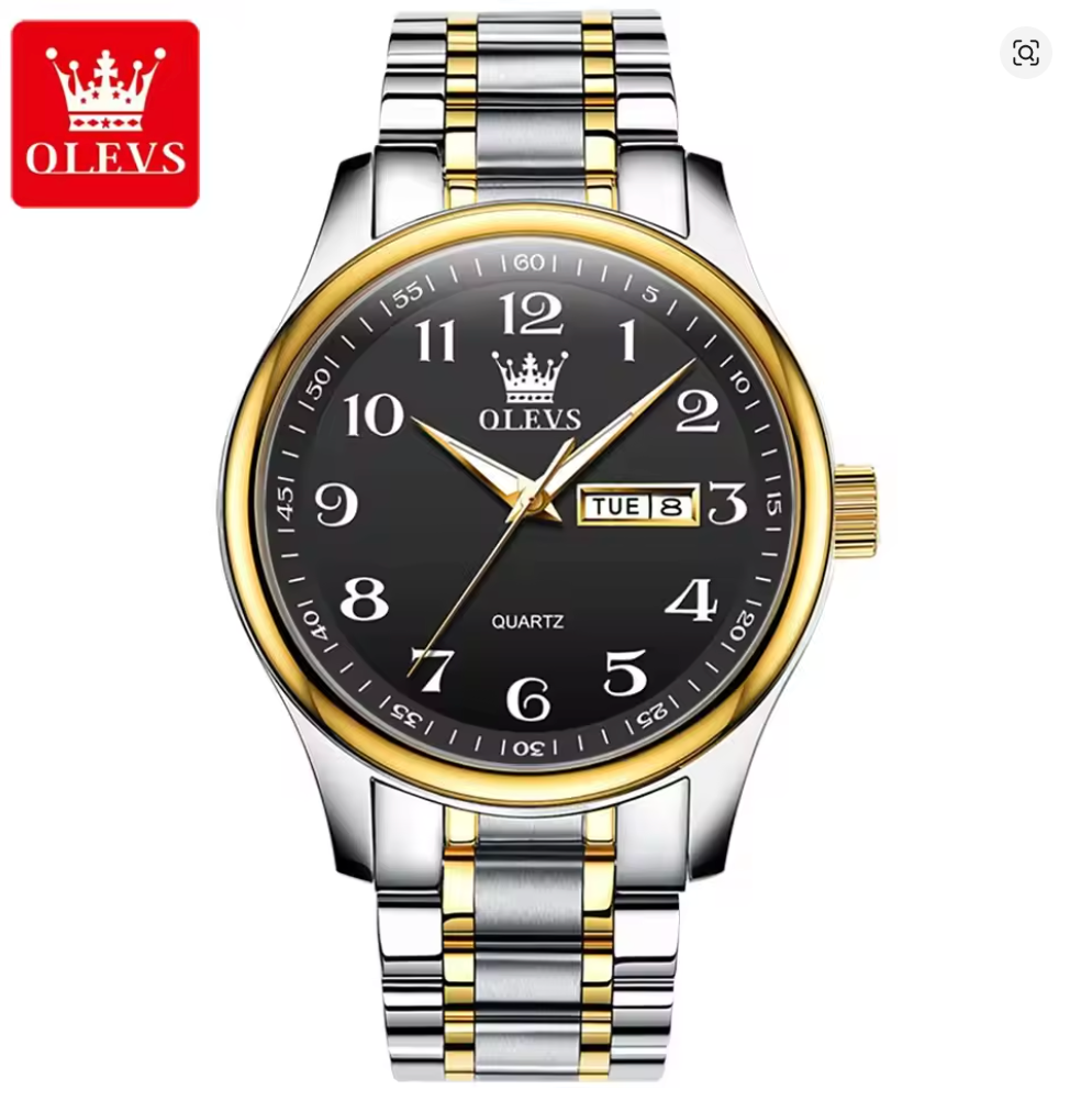 Crownline - Men's Luxury Watch with Stainless Steel Build, Date Display & Chronograph Features