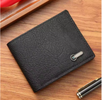 SleekGuard Slim Bifold - Ultra-Slim Bifold Faux Leather Men’s Credit & ID Wallet – Sleek Business Billfold Clutch with RFID-Safe Card Slots and Cash Compartment