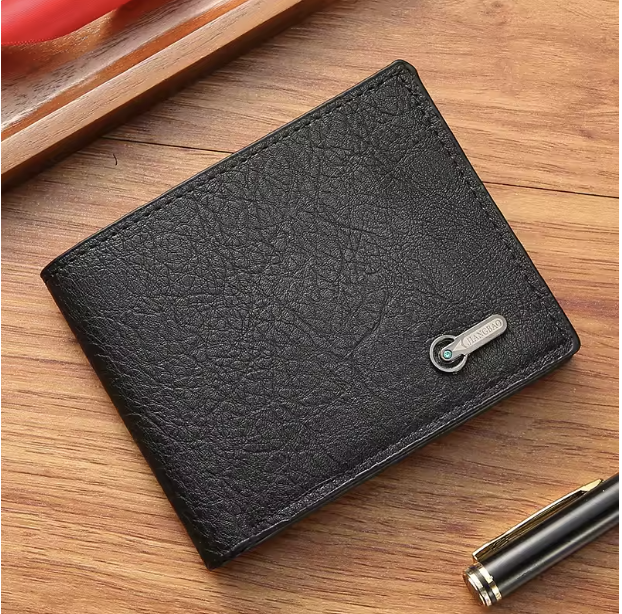 SleekGuard Slim Bifold - Ultra-Slim Bifold Faux Leather Men’s Credit & ID Wallet – Sleek Business Billfold Clutch with RFID-Safe Card Slots and Cash Compartment