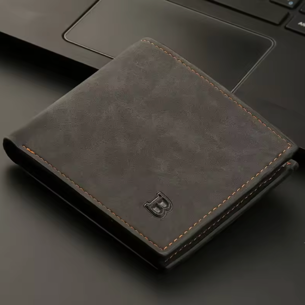Heritage Vault Collection - Premium Vintage Men’s Leather Bifold Wallet with Slim Card Slots, Zippered Coin Pocket & Retro Stitch Detailing